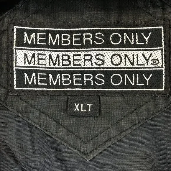 Members Only Jacket Mens Black Flight Bomber Zip Up XL - Picture 6 of 8
